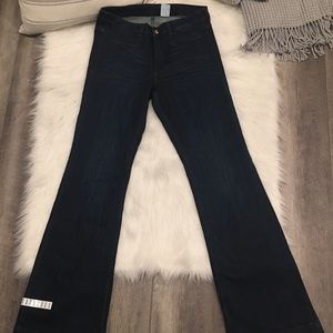 HM & Denim Dark 80’s Inspired Flare Denim Jeans